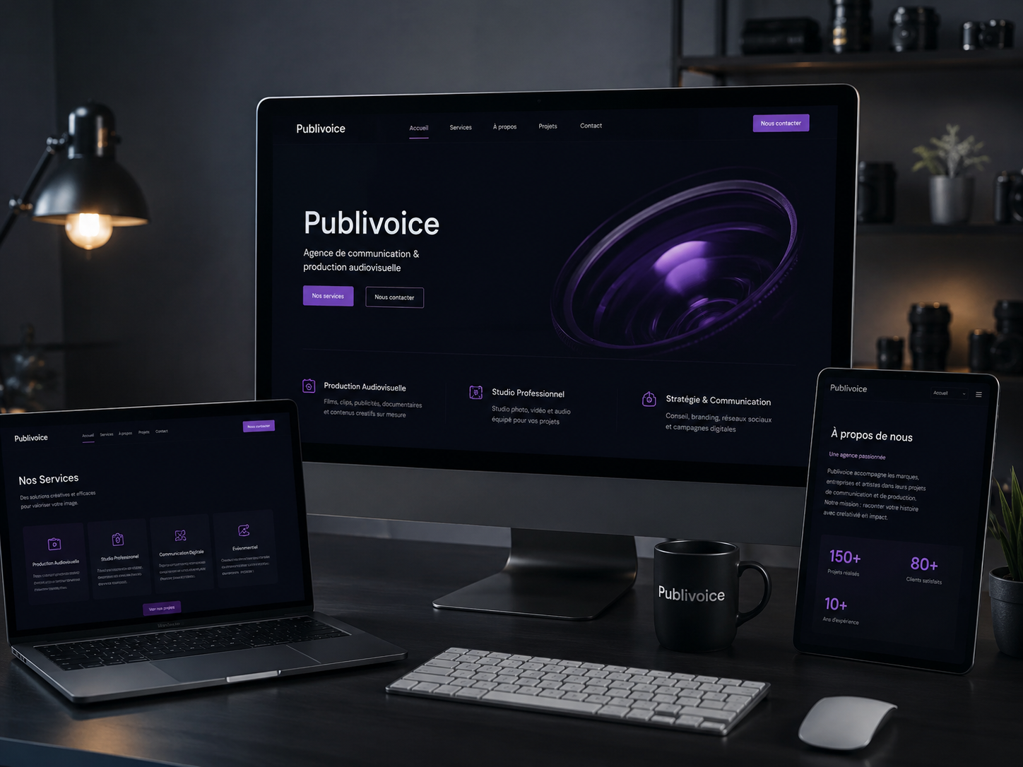 Design et amenagement de studio Publivoice